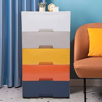 Amazon.com: Eapmic Plastic Drawers,Storage Cabinet with 5